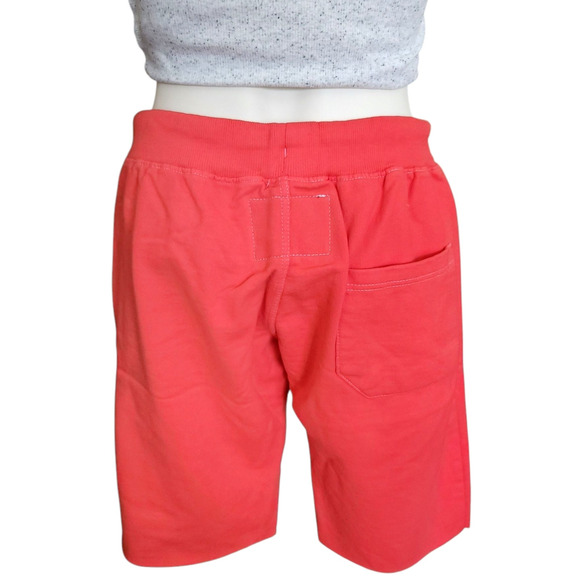LA DETRESSE Blaze cut off Bermuda comfy athleisure red sweat shorts Size XS NEW - Picture 2 of 6